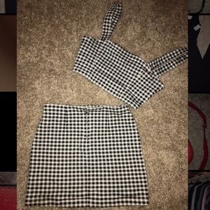 Fashion Nova Plaid Skirt Set